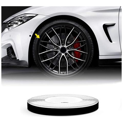 Wheel Trim Strisce Adesive Rifrangenti Per Cerchi Auto, Nero, 5 Mm X 6 Mt - Foto 1