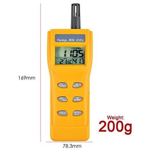 Indoor Air Quality 9999ppm Digital Anidride Carbonica Umidit Di Temperatura Di Ndir Sensore Iaq Co2 Monitor Wb Dp Tester - Foto 2