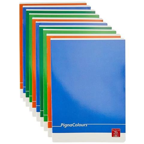 Colors Maxi Quaderno Punto Metallico 80 Gr 210x297 Mm 20 Folgi A Quadretti 10 Colori Assortiti Conf 10 Pz. - Foto 1