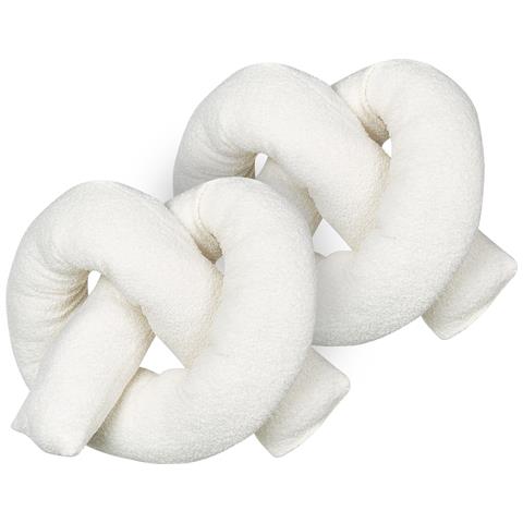 Cuscino Decorativo Gladiolus Finta Pelliccia 172 X 14 Cm Tinta Unita Bianco Sporco - Foto 2