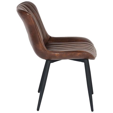 Set 2 Sedie Da Pranzo In Ecopelle Marrone Ergonomica Poltrone Sedie Ufficio Casa - Foto 2