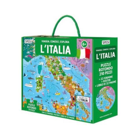 Matteo Gaule - L'Italia. Viaggia, conosci, esplora. Ediz. a colori. Con 22 formine. Con puzzle rotondo. Con Poster - Foto 1
