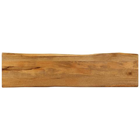 Piano Tavolo 180x40x2,5 Cm Bordi Vivi In Legno Massello Mango - Foto 1
