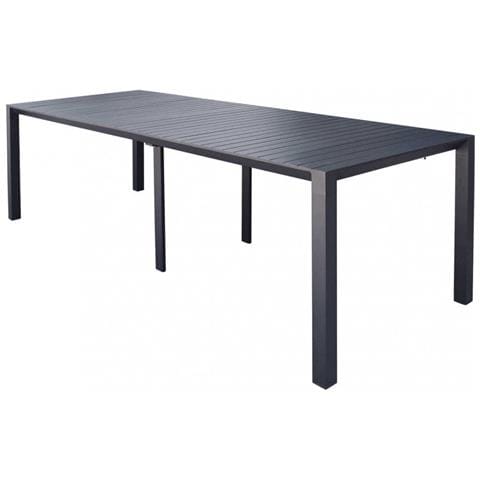 Tavolo Consolle Estensibile Da Esterno Con Struttura In Alluminio E Piano Effetto Doghe Blister - Foto 1