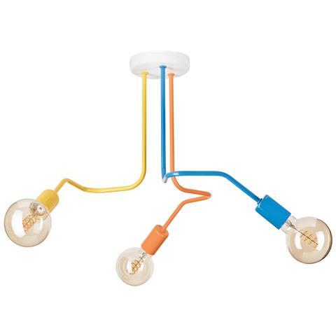 Lampada A Sospensione Damiano - Multicolore - Metallo - 40x55x55 Cm - Foto 1