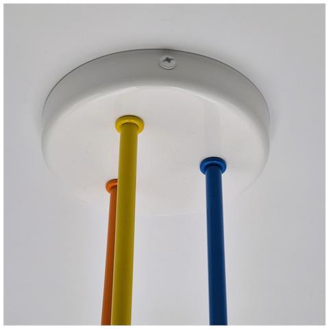 Lampada A Sospensione Damiano - Multicolore - Metallo - 40x55x55 Cm - Foto 8