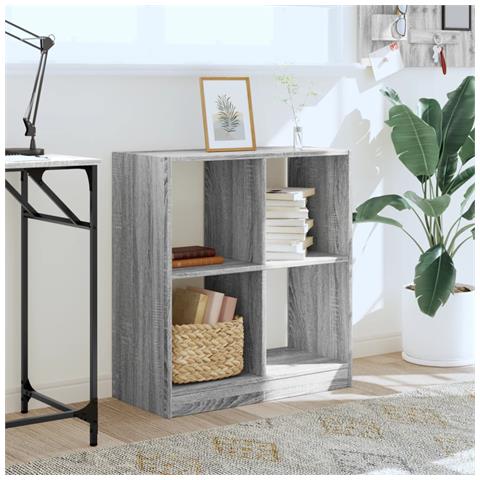 Libreria Grigio Sonoma 68,5x32x75 Cm In Legno Multistrato - Foto 3