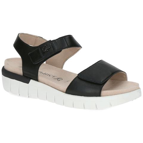 Black Nappa Casual Open Sandals Sandali Pelle Scarpe Donna Nero Eu 37, 9-28701-42-022 - Foto 1
