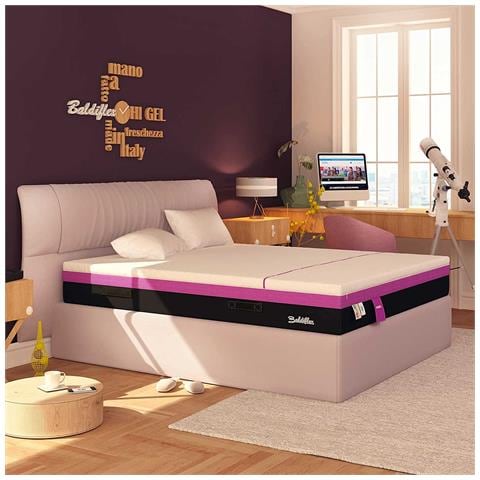 Materasso Memory e Gel Alto 25 cm HiGel Extra Fresco con Fodera Sfoderabile, Matrimoniale misura 140x190 cm - Foto 1