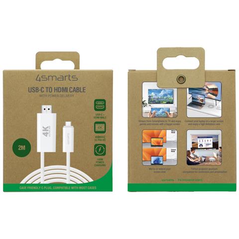 540957 cavo HDMI 2 m USB C HDMI tipo A (Standard) Bianco - Foto 5
