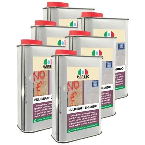 Puligraff Liquido 1ltx6pz - Smacchiatore Per Rimuovere Graffiti - Foto 1