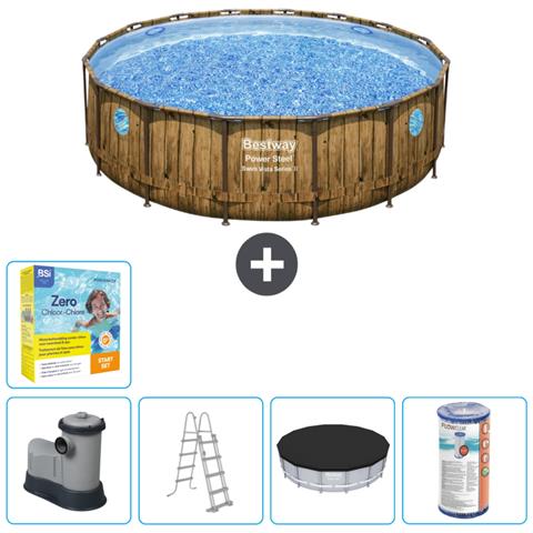 Piscina Fuori Terra - In Giro - 488x122 Cm - Bruin - Include Accessori Coordinati Cb33 - Foto 1