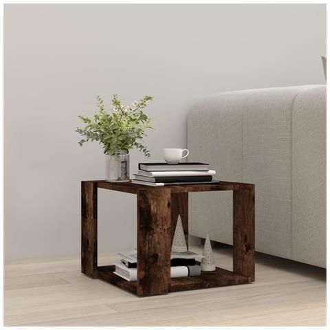 Lusso Casadino -  Tavolino Da Salotto Rovere Fumo 40x40x43cm Legno Ingegnerizzato - Foto 2