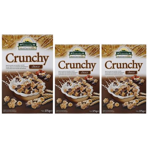 Crunchy Choco Con Cioccolato E Nocciole 3 Pezzi Da 375 Grammi - Foto 1
