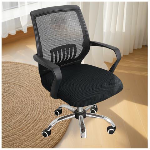 Copertura Per Sedia Da Ufficio Black L - Foto 6