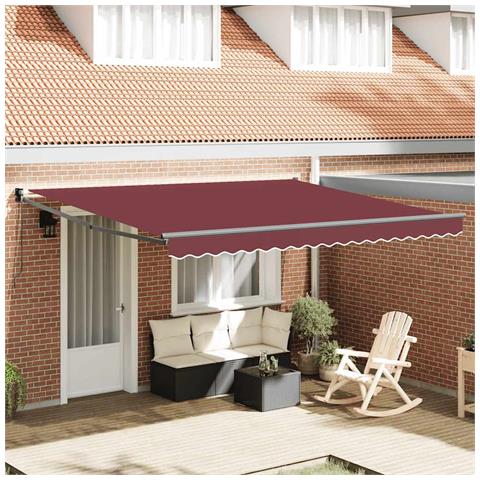 Tenda da Sole Retrattile Manuale Bordò 400x300 cm - Foto 2