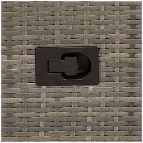Sedie da giardino reclinabili 2 pz con cuscini grigie in polyrattan - Foto 9