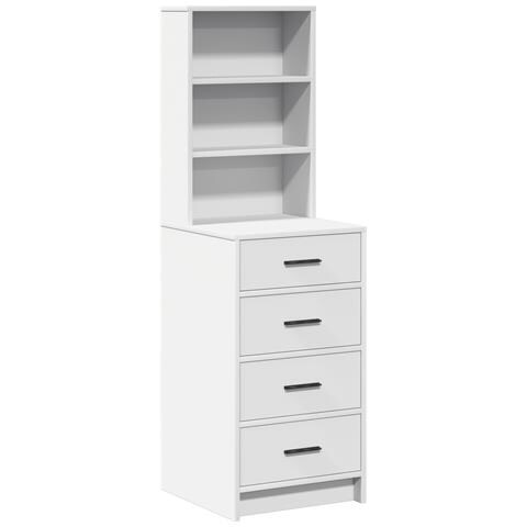 Highboard Bianco 40x41x135 cm in Legno Ingegnerizzato - Foto 1