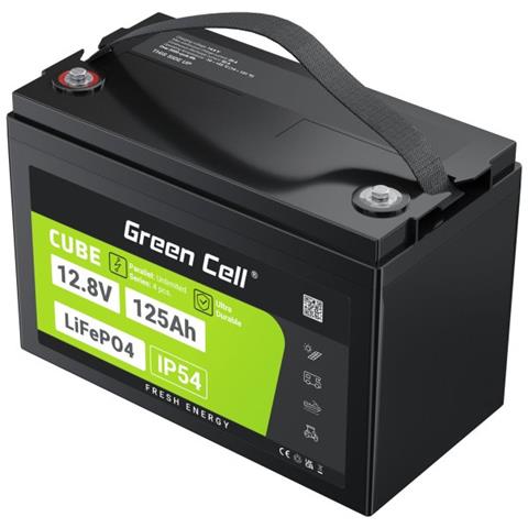 Žalias Cell CUBE LiFePO4 125Ah 12,8V 1600Wh liio geležies fosfato baterija kemperiui, sauls energijai, neprijungtai prie tinklo, laivui Litio Ferro Fosfato (LiFePo4) - Foto 2