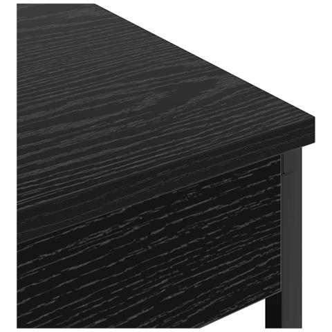 Comò con stazione di ricarica Rovere nero Legno multistrato - Foto 9