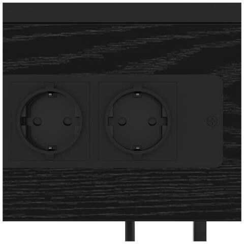 Armadio da Notte Rovere nero 40 x 27 x 76 cm Legno multistrato - Foto 9