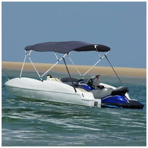 Bimini di Prua con Pareti Laterali 4 Archi 243x(170-182)x137cm - Foto 2