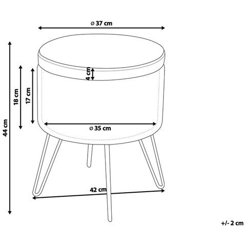Pouf Contenitore Silas Velluto Rosa Pastello - Foto 6