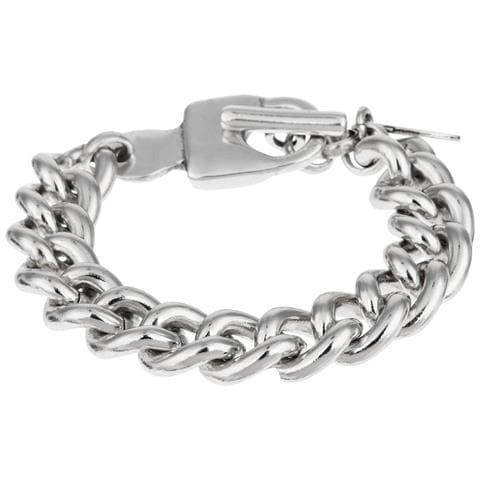 Bracciale A Catena In Argento Con Chiusura A Lucchetto In Zama - Foto 1