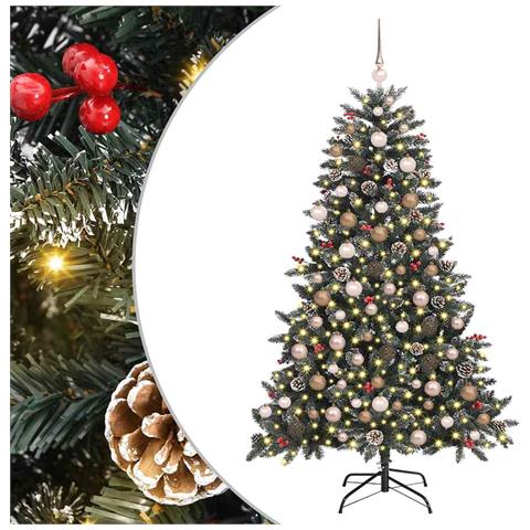 Albero di Natale artificiale con 300 LED Verde 180 cm - Foto 1
