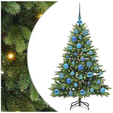 Albero di Natale artificiale con 150 LED Verde 120 cm PE e PVC - Foto 1