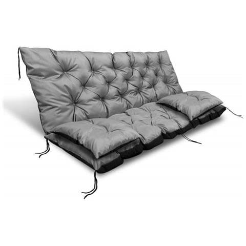 Set di cuscini da giardino 120x60x50 cm impermeabile grigio scuro - Foto 1