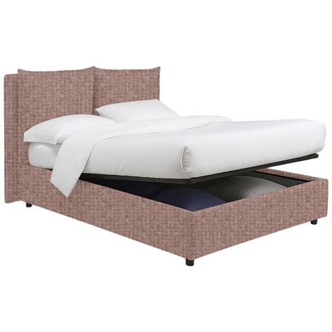 Diamante - Letto Piazza E Mezza Sfoderabile, Rosa Antico - Foto 4