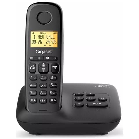 Telefono Cordless Dect Nero Con Segreteria Telefonica - Basic100anoir - Foto 1