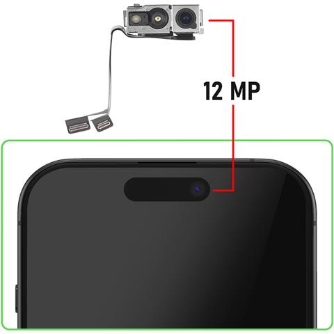 Fotocamera Frontale Compatibile Con Iphone 16 Pro Modulo Truedepth Con Sensori Face Id - Foto 4