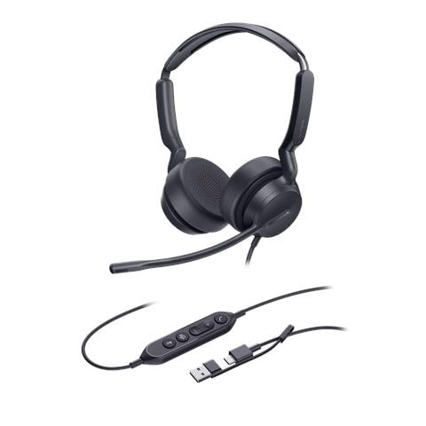 UH42 Dual Teams USB-C /A Auricolare Cablato A Padiglione Musica e Chiamate USB Type-C / USB Type-A Nero - Foto 2