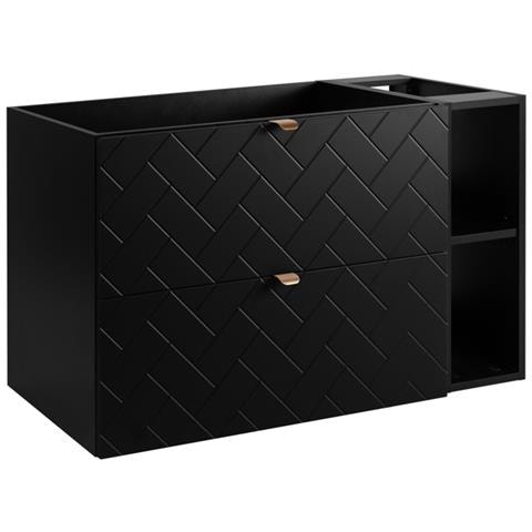 | Mobiletto 100 cm - Noir Mat - Mobili da bagno - Mobili da bagno - Mobili da bagno - Senza ripiano - Libreria - Foto 1