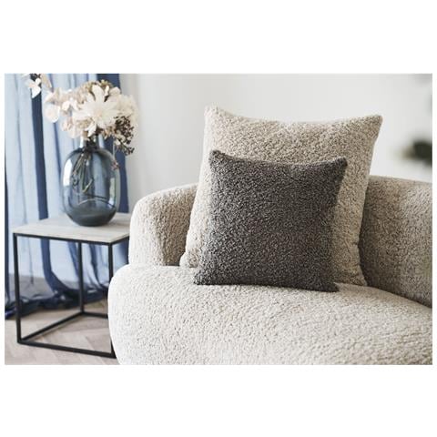 Cuscino Tavira In Bouclé Grigio Scuro 45x45 Cm - Foto 3