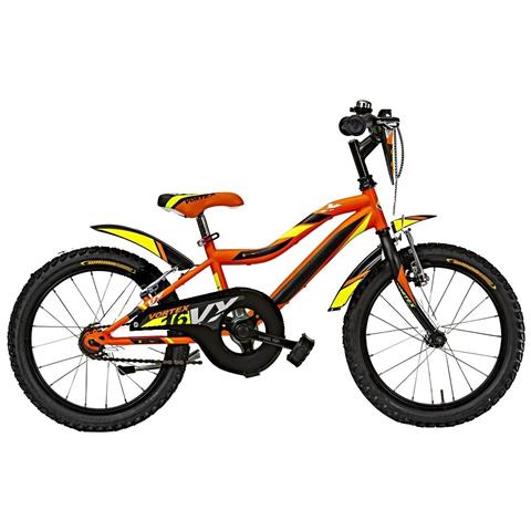 Bici A Sfera Bimbo Misura 16 Mountain Bike Modello Vortex Vx16 Bicicletta Mtb Da Bambino 1v - 24 Arancio Nero Giallo Fluo Opaco - Foto 1