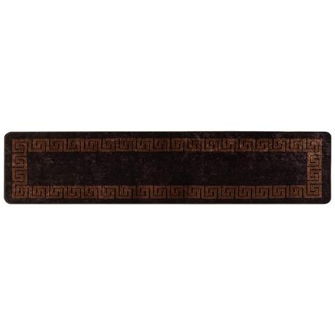 Runner Tappeto MARSA Nero 80 x 450 cm Poliestere e PVC - Foto 1