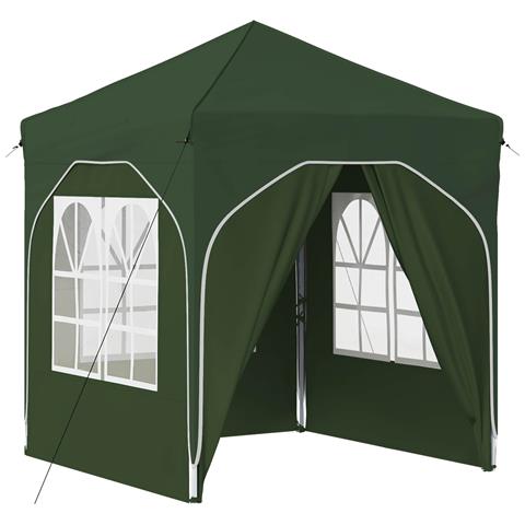 Tenda per feste a pop-up 192 x 192 x 245 cm Verde - Foto 1