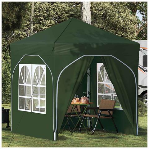 Tenda per feste a pop-up 192 x 192 x 245 cm Verde - Foto 2