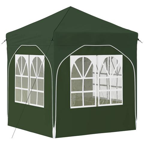 Tenda per feste a pop-up 192 x 192 x 245 cm Verde - Foto 9