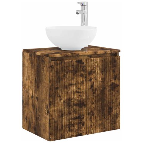 Mobile Lavabo da Parete Rovere Fumo 49,5 x 41 x 64,5 cm - Foto 1
