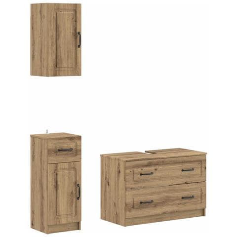 Set di armadietti da bagno in 3 pezzi UTRECHT - Foto 1
