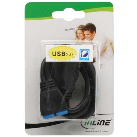 cavo usb 3.0 interno, terminale 19pin maschio a 2x type a maschio 0,40m - Foto 2