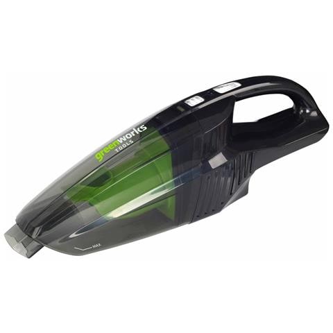 Greenworks Aspirabriciole Ricaricabile G24HV per Umido e Secco Senza Filo Colore nero / verde