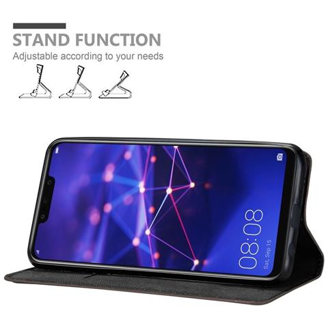 Custodia Compatibile Con Huawei Mate 20 Lite In Bruno Caffè - Coperchio Protettiva Con Chiusura Magnetica, Funzione Stand E Tasca Per Le Carte - Foto 2