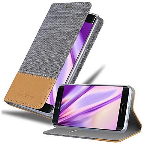Cadorabo Custodia Compatibile Con Huawei Mate 9 Pro In Grigio Chiaro Marrone - Coperchio Protettiva Con Chiusura Magnetica, Funzione Stand E Tasca Per Le Carte - Foto 1