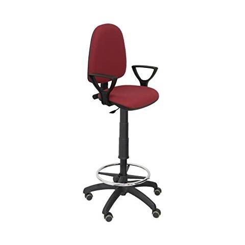 Piqueras Crespo E T04cp-sgabello Ergonomica, Regolabile In Altezza, Anello Parquet Di Ruote E Poggiapiedi Granata - Foto 1