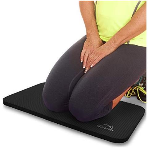 U6962 - Antiscivolo Yoga Knee Pad Morbida Gomma Piuma Di Yoga Del Ginocchio Mat Per Fitness Esercizio Allenamento Palestra Pilates Ecc - Nero - Foto 1
